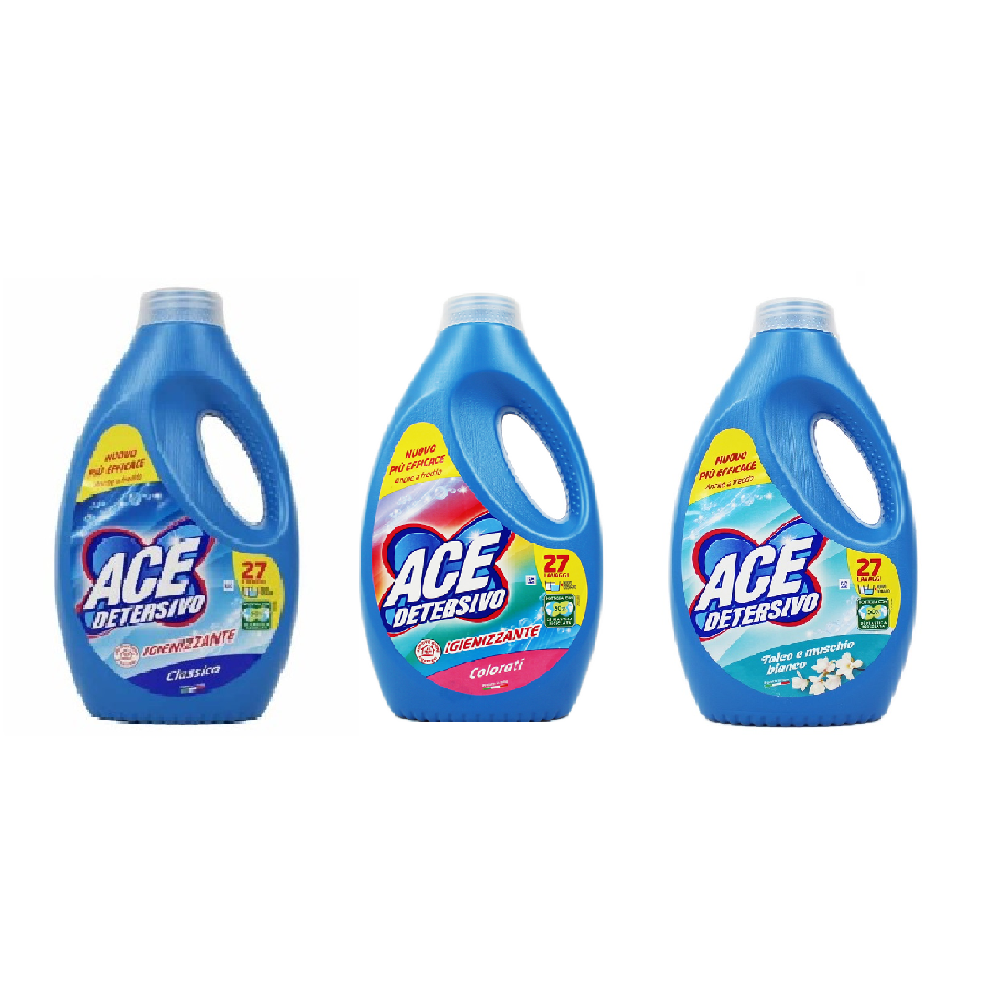 Ace detersivo igienizzante colorati 18w 990ml detergent – Eurostretcher