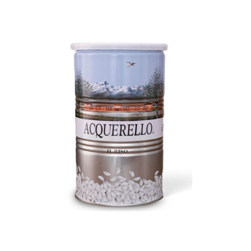 Riso Acquerello in latta rice in tin 500gr – Italian Gourmet UK