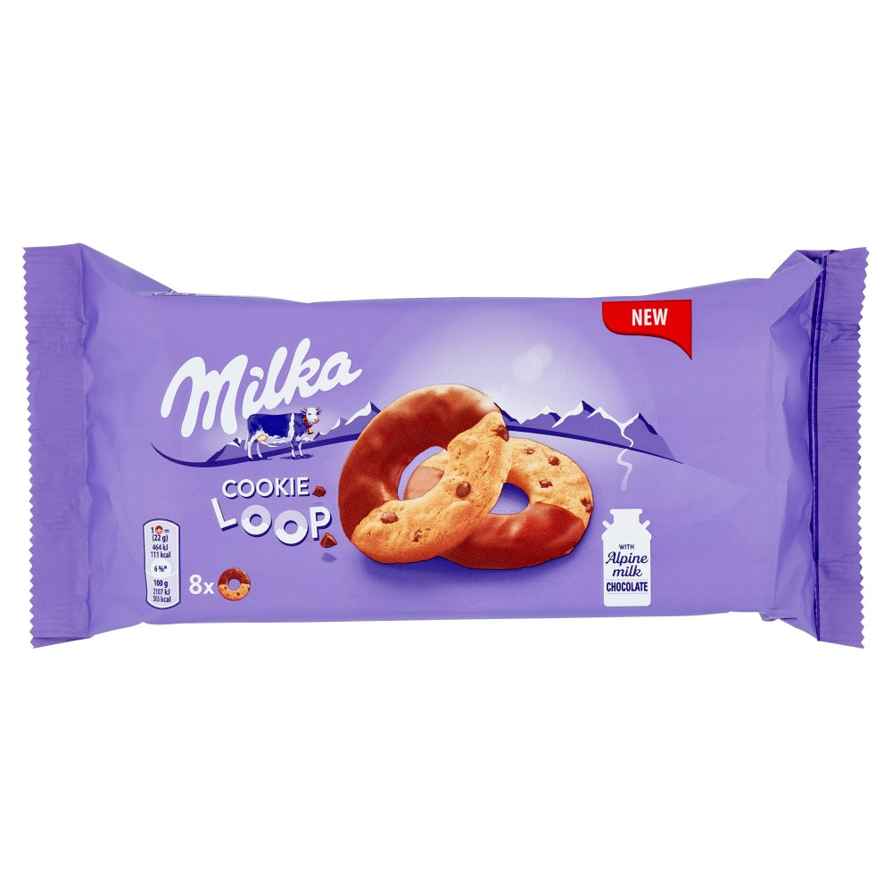 Milka Cookie Loop biscotti con gocce di cioccolato al latte Milka