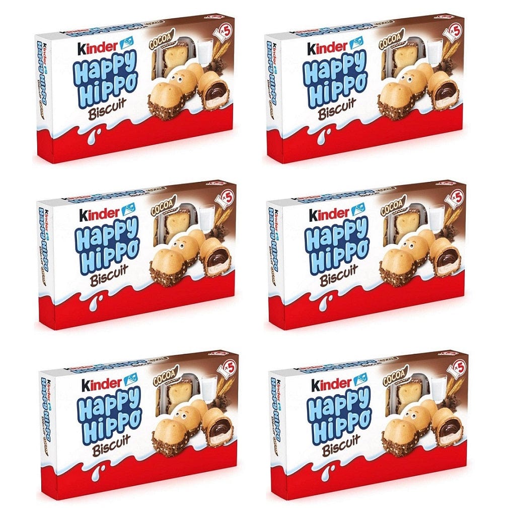Ferrero Kinder Happy Hippo Biscuit Cocoa Waffle Filled with Milk and C –  Italian Gourmet UK