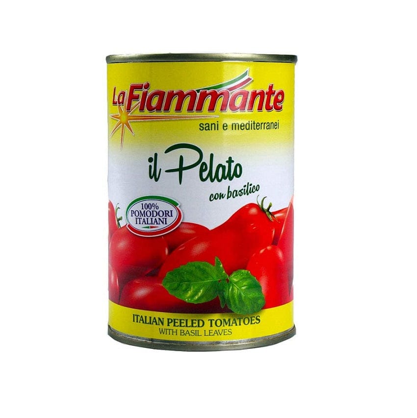 La Fiammante Il Pelato con Basilico Italian Peeled Tomato with Basil