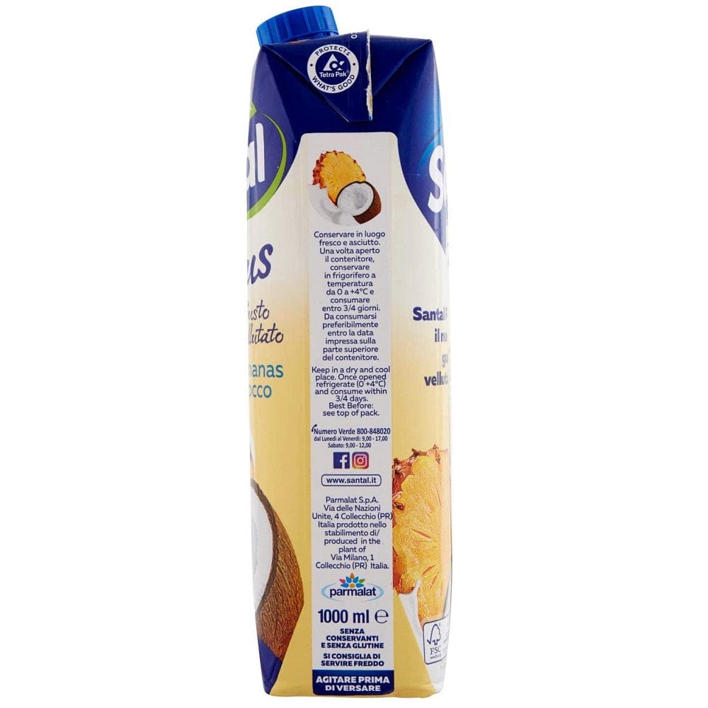 12x Parmalat Santal Plus Pineapple e Cocco Pineapple and coconut fruit – Italian  Gourmet UK