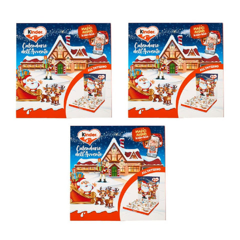 3x Kinder Calendario dell'Avvento advent calendar 123gr