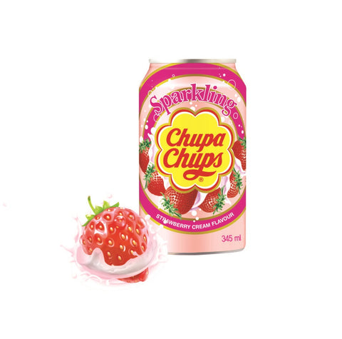 6x Chupa Chups Strawberry, bevanda alla fragola strawberry drink 345ml