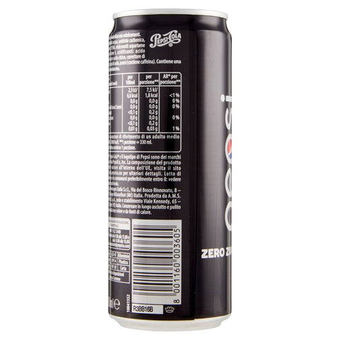 Pepsi Cola Max Gusto Zero Zucchero soft drink sugar-free 330ml disposable cans