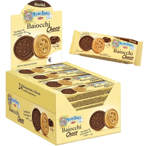 Mulino Bianco Baiocchi Choco Single-serving biscuit box 24 x 24gr