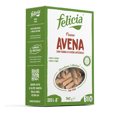 3x Felicia Penne con Avena Integrale Organic pasta with whole oat flour 340g