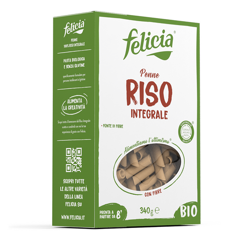 3x Felicia Penne di riso integrale 100% brown rice pasta 340g