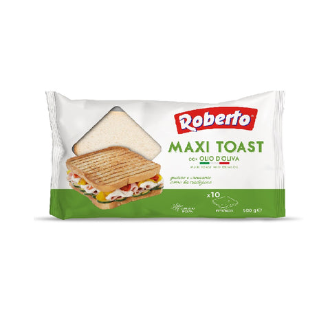 3x Roberto Maxi toast con olio d'oliva  Maxi toast with olive oil 500gr