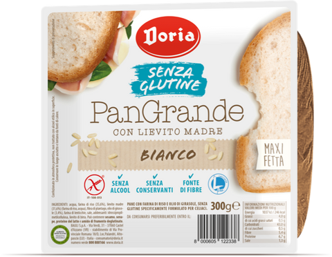 3x Doria PANGRANDE BIANCO Senza Glutine  Gluten free 300gr