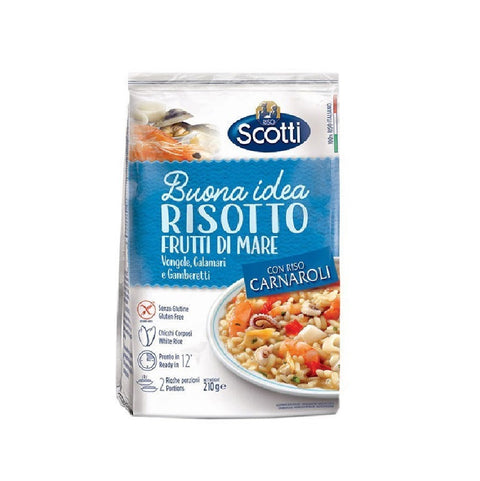 Riso Scotti risotto pronto ai frutti di mare Ready-made risotto with seafood 210gr