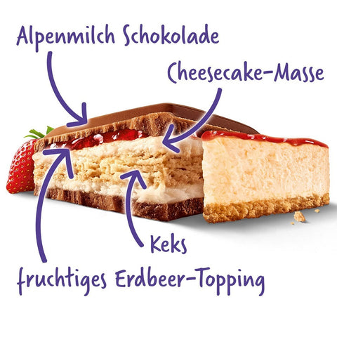 Milka Strawberry Cheesecake Schokoladentafel 300g