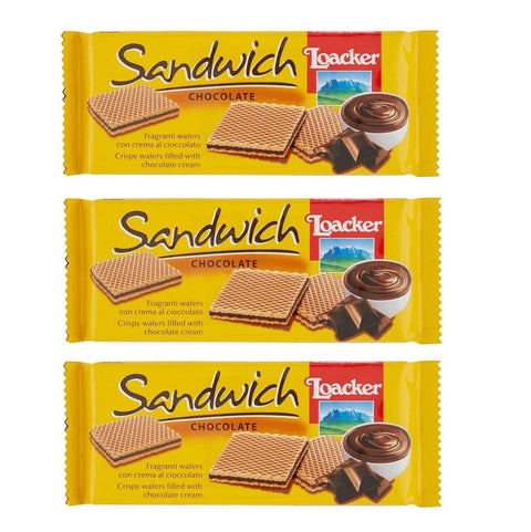 Loacker Wafer 3x75g Loacker Wafers Sandwich Cioccolato Waffle Chocolate 75g 8000380005567