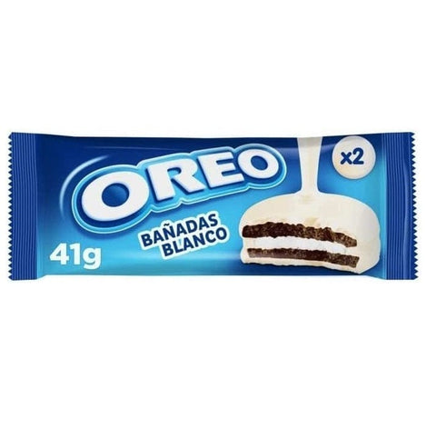 Oreo Biscuits Oreo Bañadas, Cookies with White Chocolate Coating - 24 x 41 g 7622201817770