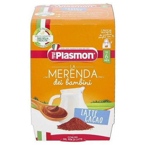 Plasmon La Merenda dei Bambini Latte e Cacao Milk and cocoa (2 x 120g) –  Italian Gourmet UK
