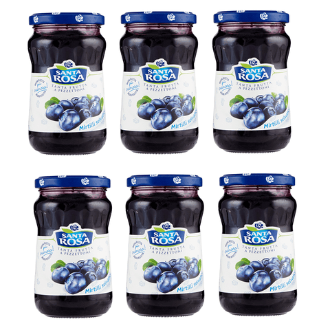 Santa Rosa jam 6x350g Santa Rosa Mirtilli Selvatici Italian Wild Blueberry Jam 350g 8000810101968